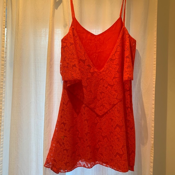 ⭐️ Blu Moon Coral Mini Lace Dress SzM - Picture 2 of 5